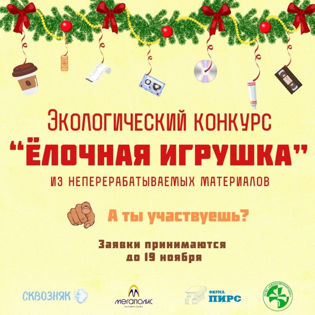 В Томске стартовал конкурс на создание елочной игрушки из неперерабатываемых материалов