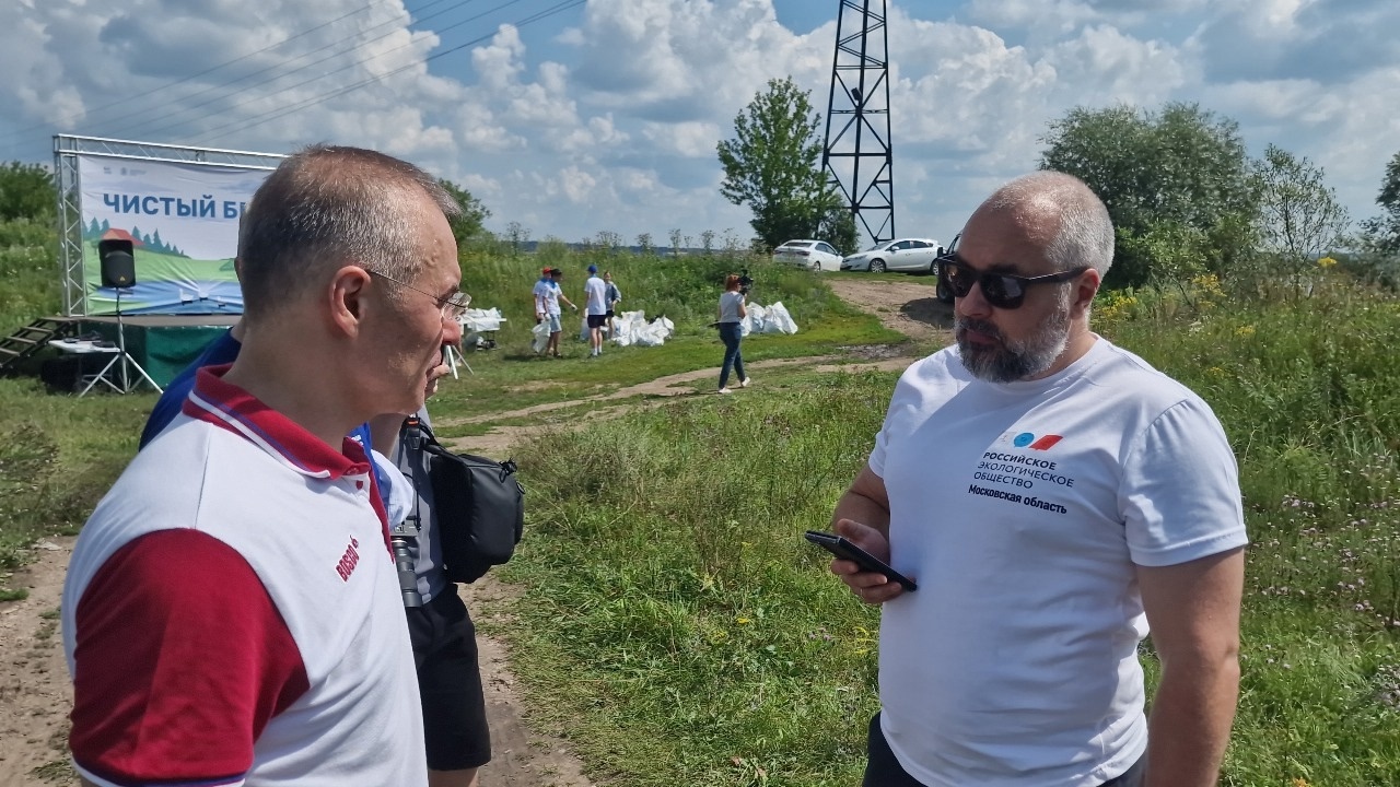 В экологической акции в городском округе Серпухов принял участие руководитель Подмосковного отделения Российского экологического общества Николай Пушкин